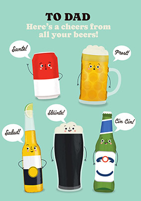 Cheers from your Beers Father's Day Card