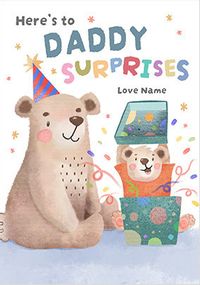 Tap to view Cinnamon Bear Surprises Father's Day Card
