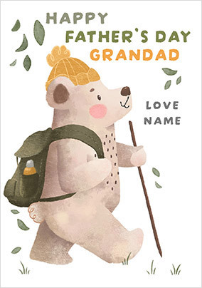 Cinnamon Bear Happy Father's Day Grandad Card