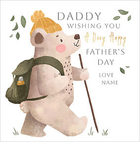Cinnamon Bear Father's Day Wishes Card