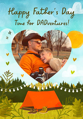 Father's Day Camping Photo Card
