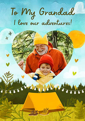 Grandad Father's Day Camping Photo Card