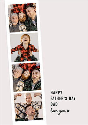 Photo Strip Father's Day 4 Photo Card