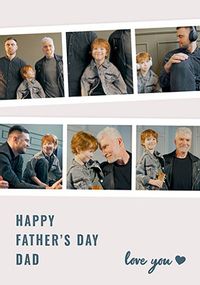 Tap to view Love you Dad Father's Day 6 Photo Upload Card