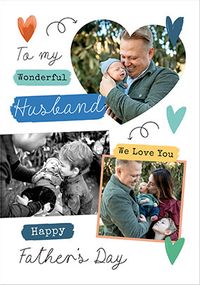 Tap to view Wonderful Husband Father's Day 3 Photo Card