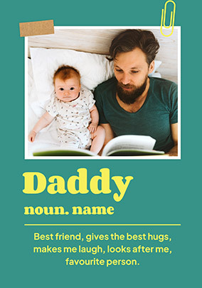 Daddy Noun Father's Day Photo Card