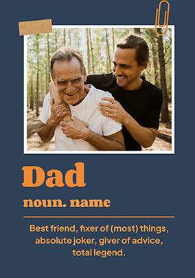 Dad Noun Father's Day Photo Card