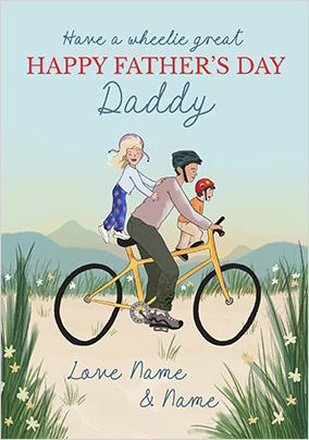 Wheelie Great Happy Father's Day Card