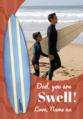 Swell Dad Happy Father's day Photo Card