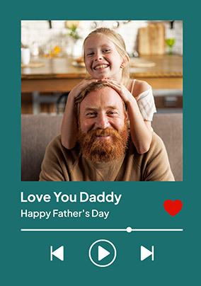 Our Song Happy Father's Day Photo Card