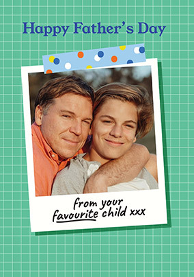 Favourite Child Polaroid Father's Day Card