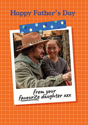 Favourite Daughter Polaroid Father's Day Card