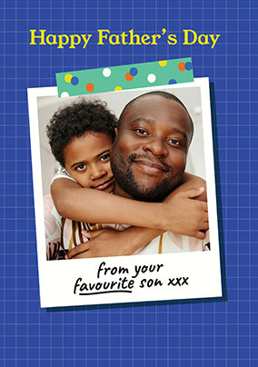 Favourite Son Polaroid Father's Day Card