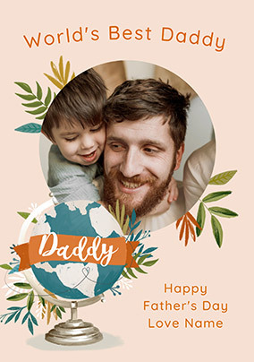 World's Best Daddy Father's Day Photo Card