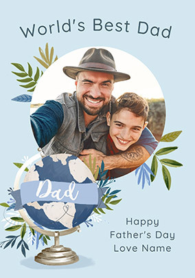 World's Best Dad Father's Day Photo Card