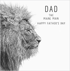 Dad The Mane Man Square Father's Day Card