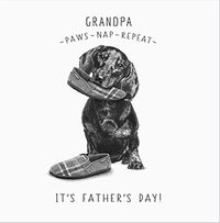 Tap to view Paws Nap Repeat Grandpa Square Father's Day Card