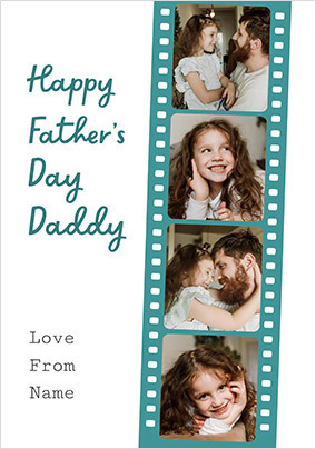 Daddy Photo Film Strip Father's Day Card