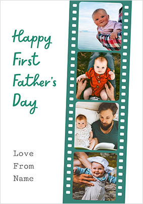 Photo Film Strip 1st Father's Day Card