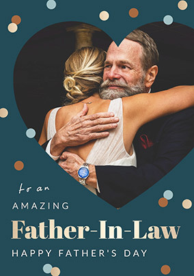 Father-in-law Father's Day Heart Photo Card