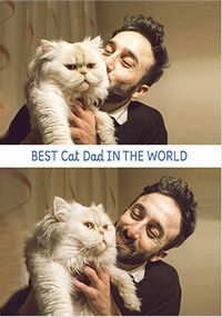 Tap to view Best Cat Dad Father's Day 2 Photo Card