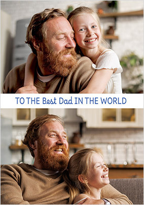 World's Best Dad Father's Day 2 Photo Card