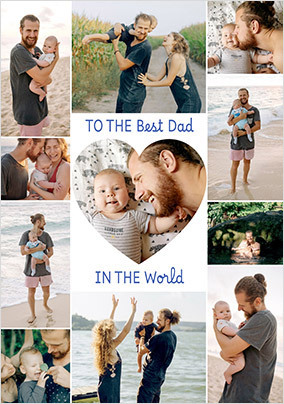 Best Dad Father's Day 11 Photo Card