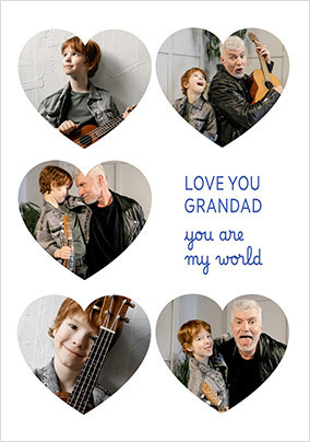 Granddad you are my World 5 Photo Card