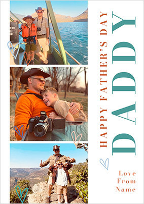 Happy Father's Day Daddy 3 Photo Card
