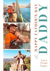 Tap to view Happy Father's Day Daddy 3 Photo Card