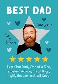 Tap to view 5 Star Dad Photo Father's Day Card
