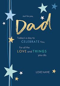 Tap to view Just For You Dad Starry Father's Day Card