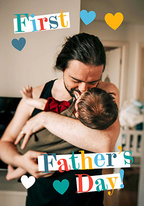 First Father's Day Full Photo Portrait Card