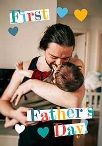 Tap to view First Father's Day Full Photo Portrait Card