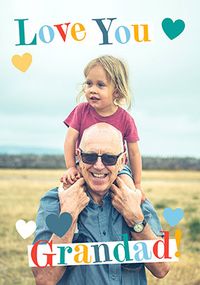 Tap to view Love you Grandad Full Photo Father's Day Card