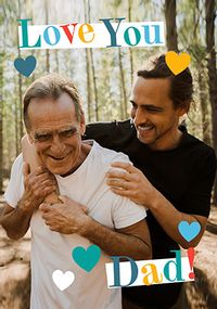Tap to view Love You Dad Full Photo Father's Day Card