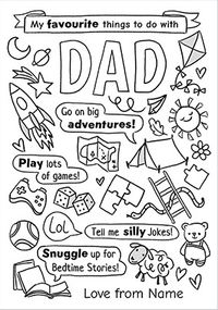 Tap to view Colour in Portrait Father's Day Card for Dad