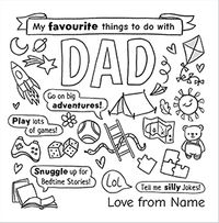 Tap to view Colour in Square Father's Day Card for Dad
