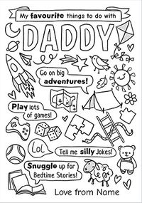 Tap to view Colour in Portrait Father's Day Card for Daddy