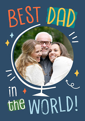 Cancer Research UK Best Dad In The World Father's Day Photo Card