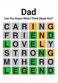 Tap to view Dad Wordle Father's Day Card