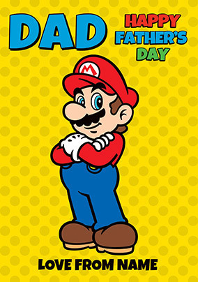 Super Mario Dad Father's Day Card