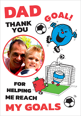 Mr Men And Little Miss My Coach Father's Day Photo Card