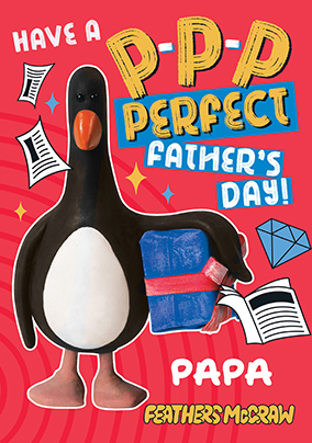Wallace & Gromit Feathers Papa Father's Day Card