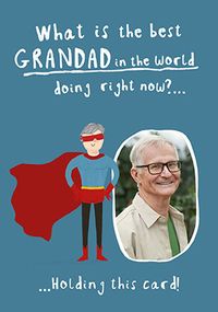 Tap to view Best Grandad Holding This Card Father's Day Photo Card
