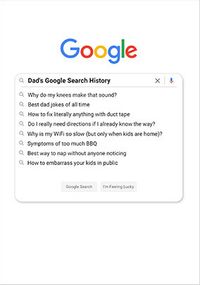 Tap to view Dad's Search History Father's Day Card