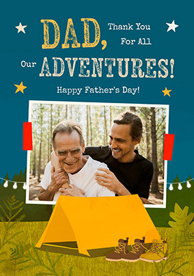 Dad thanks for the Adventures Photo Father's Day Card