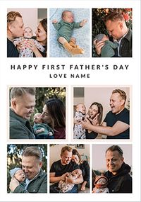 Tap to view Happy First Father's Day 8 Photo Upload Card