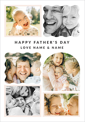 6 Photo Happy Father's Day Card