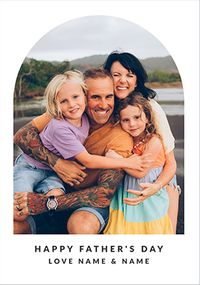 Tap to view Happy Father's Day Arched Photo from Both of Us Card